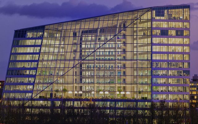 View of The Edge office building in Amsterdam