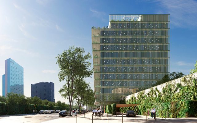 Office Building, Building, Person