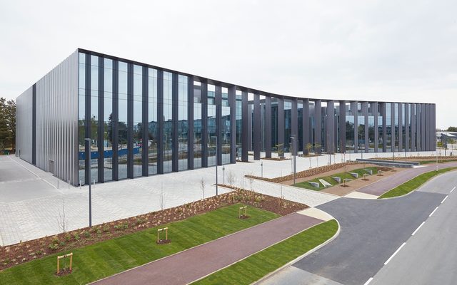 Grass, Plant, Office Building