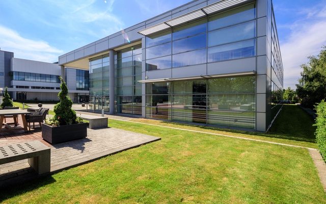 Grass, Plant, Office Building